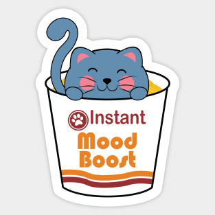 Instant Mood Boost - Kawaii Ramen Cat Sticker